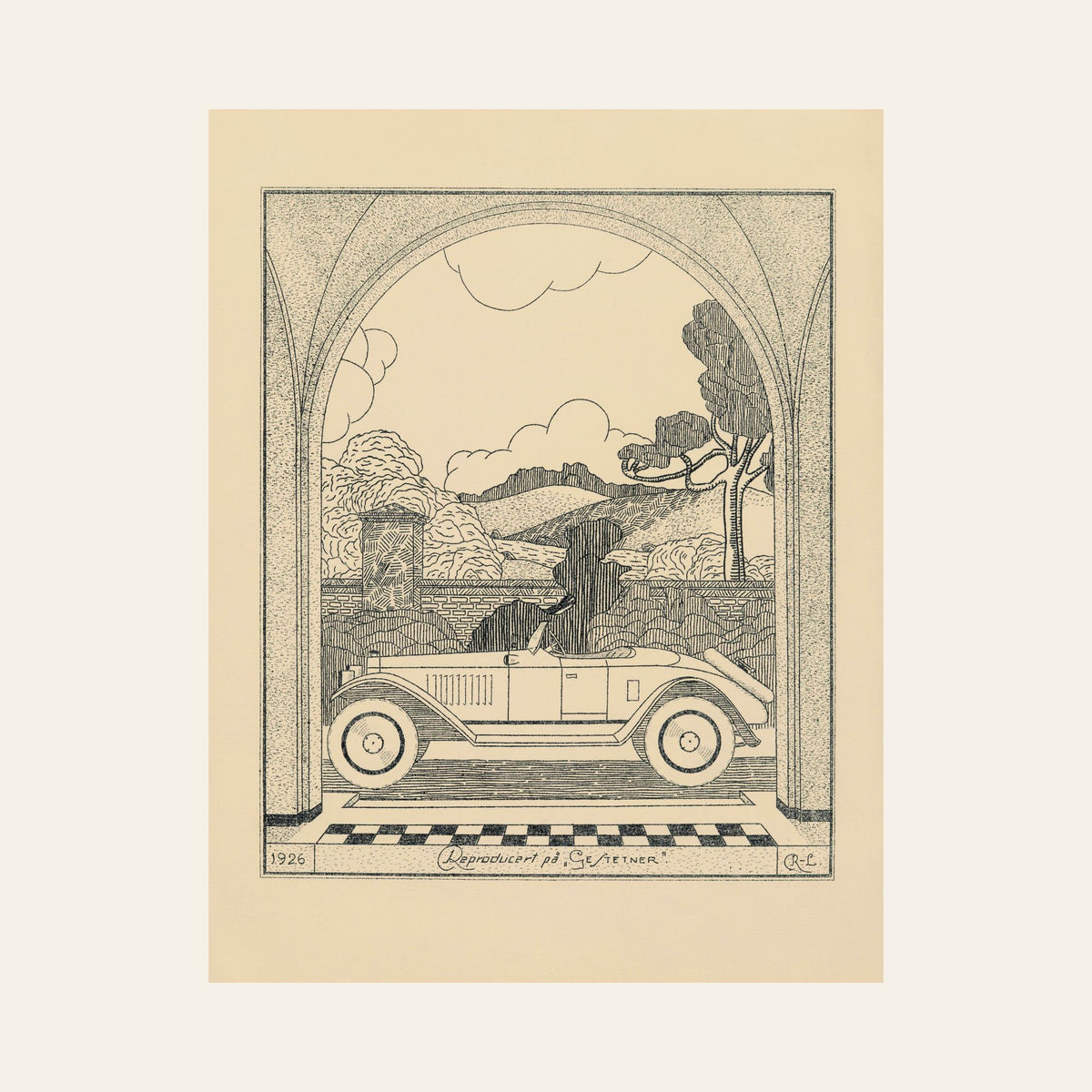 The Automobile — Framed Fine Art Paper Print