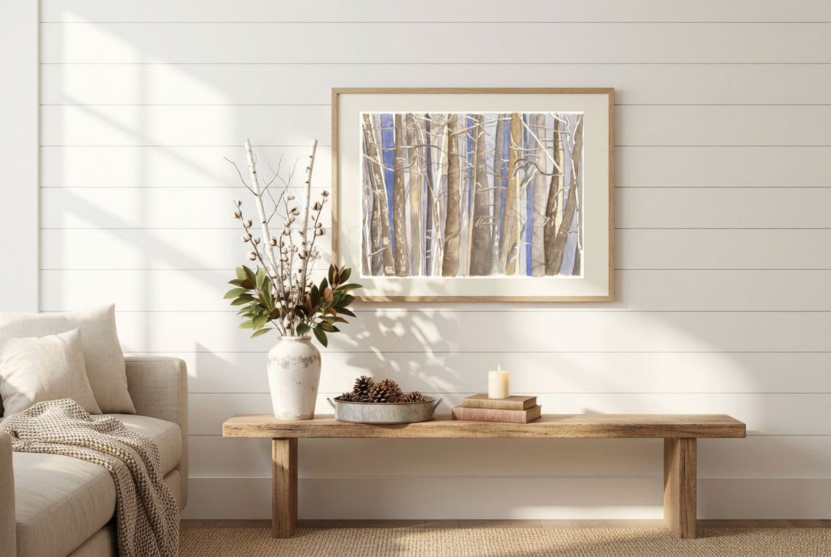Silver Forest | Framed Fine Art Paper Print