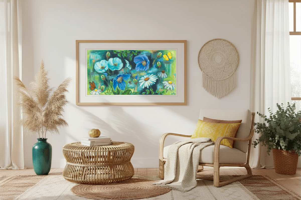 Abuela's Garden — Framed Fine Art Paper Print