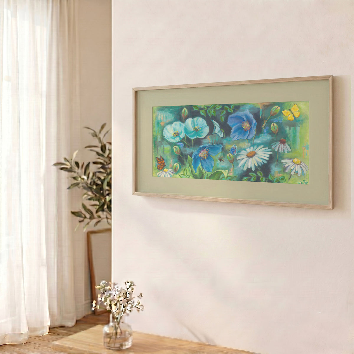 Abuela's Garden — Framed Fine Art Paper Print