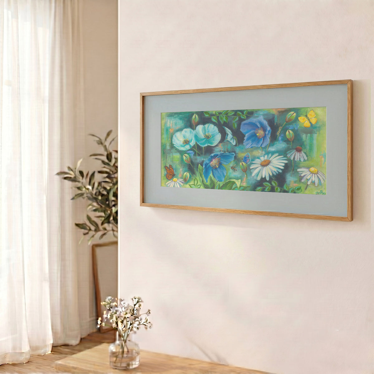 Abuela's Garden — Framed Fine Art Paper Print