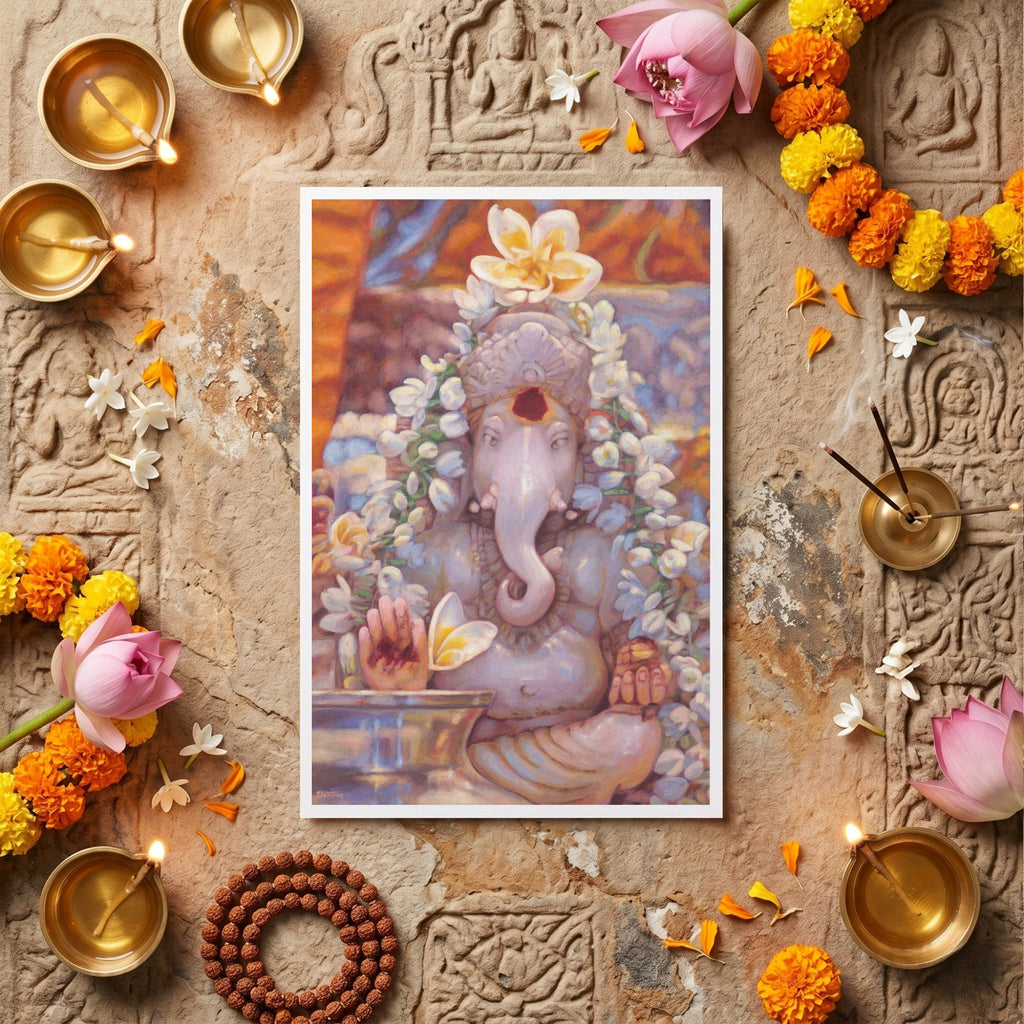 Ganesh in The Mandir — Unframed Fine Art Paper Print