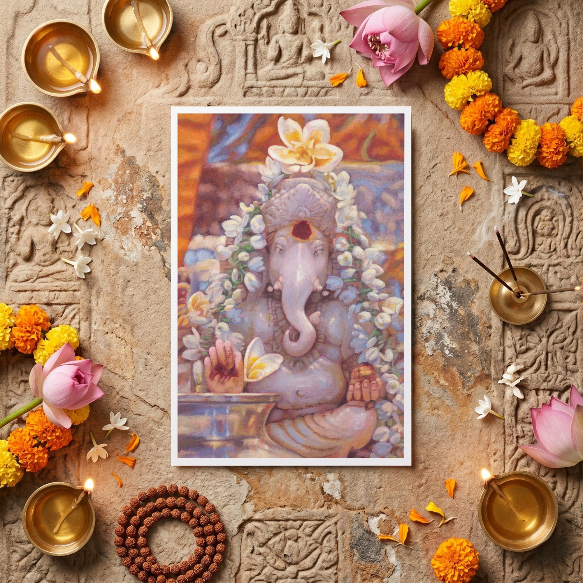 Ganesh in The Mandir — Unframed Fine Art Paper Print