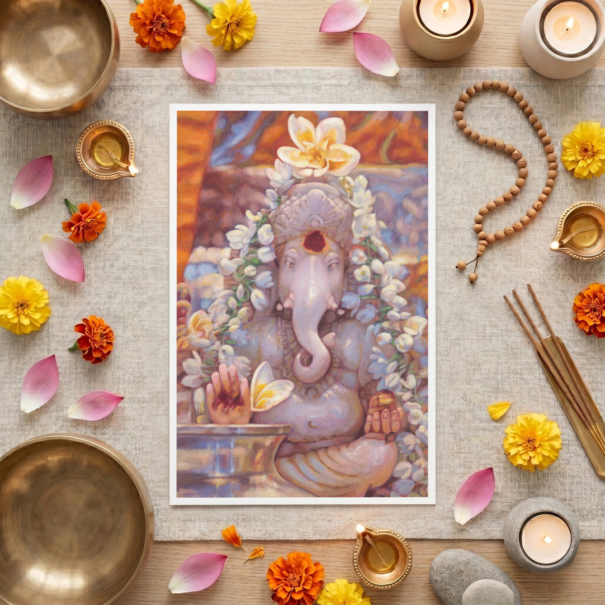 Ganesh in The Mandir — Unframed Fine Art Paper Print