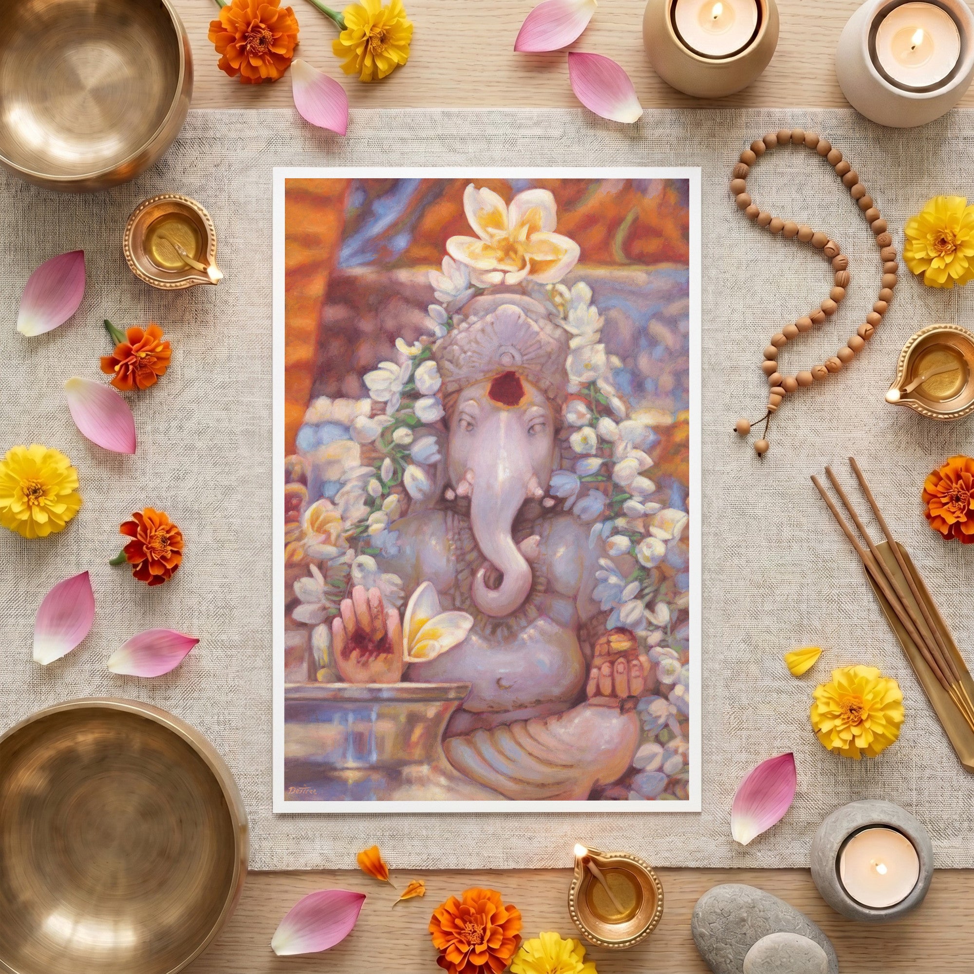 Ganesh in The Mandir — Unframed Fine Art Paper Print
