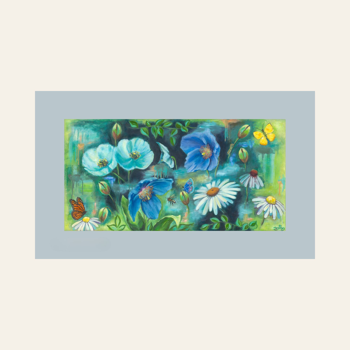 Abuela's Garden — Framed Fine Art Paper Print