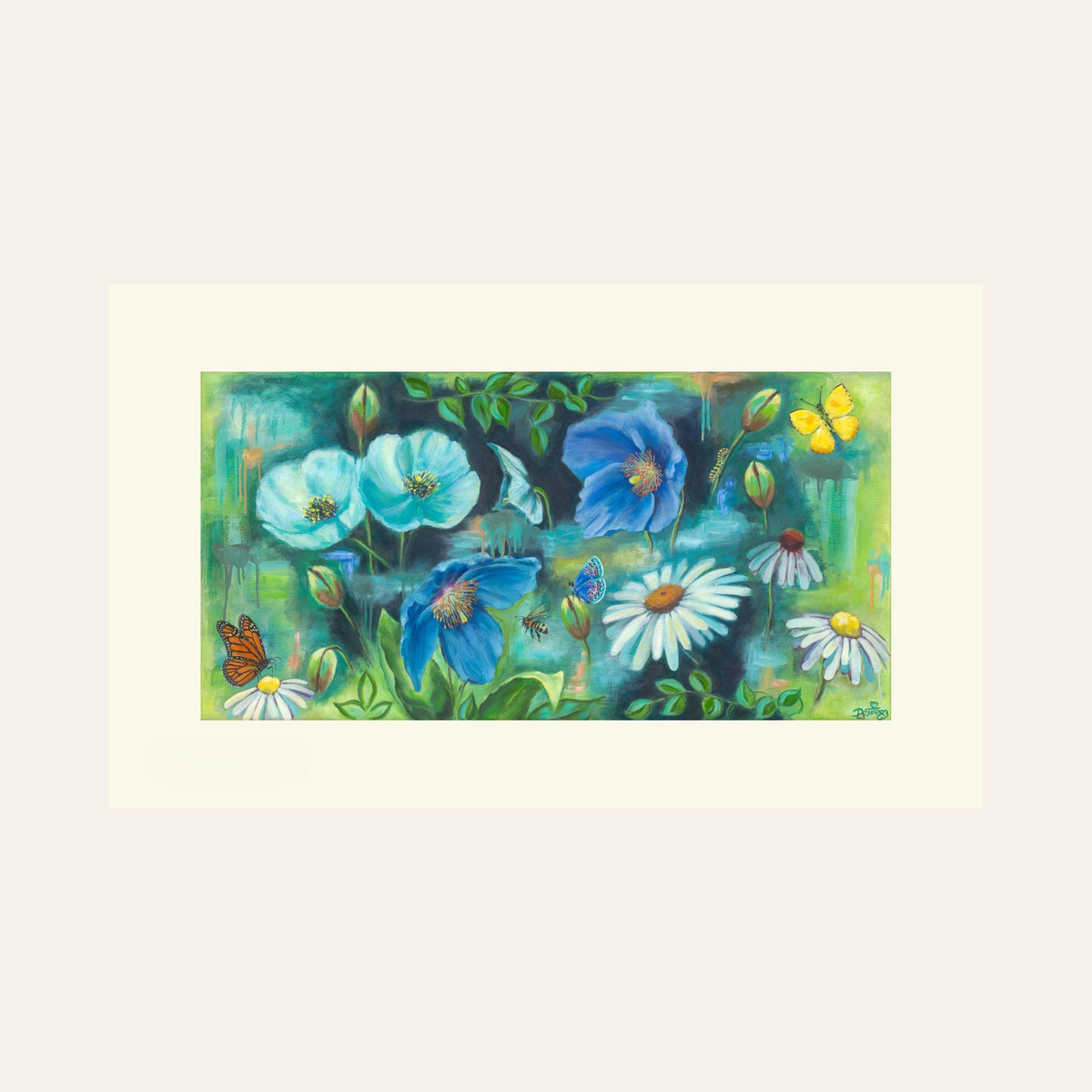 Abuela's Garden — Framed Fine Art Paper Print