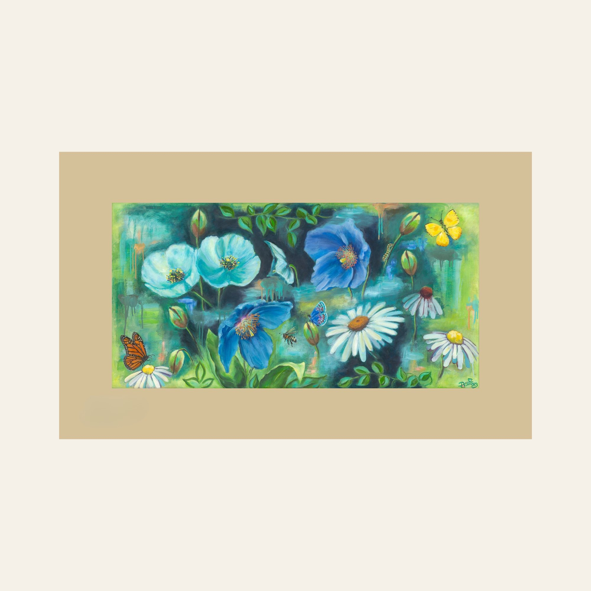 Abuela's Garden — Framed Fine Art Paper Print
