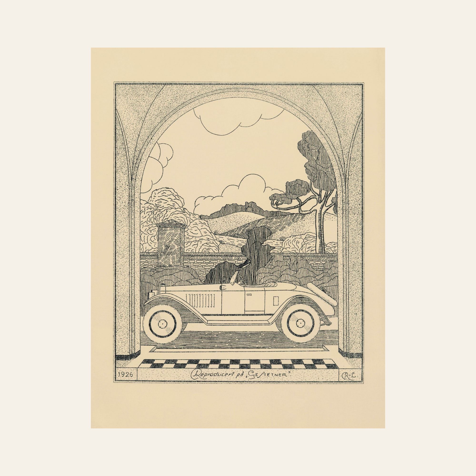 The Automobile — Unframed Fine Art Paper Print | Limited Edition of 100 | Rolf Garman Reinert-Larsen
