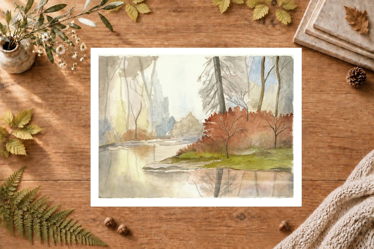 Autumn Reflections — Unframed Fine Art Paper Print