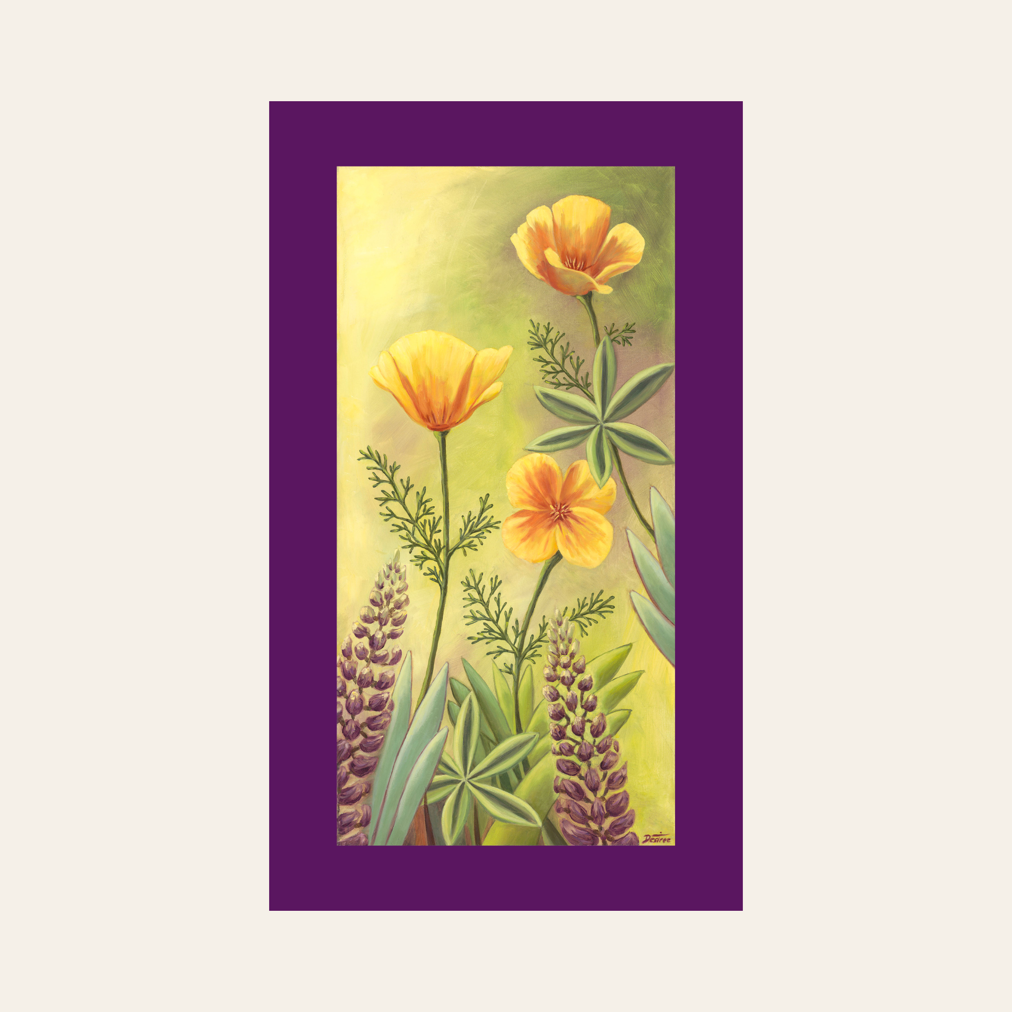 California Poppies and Lupins — Canvas Print | Limited Edition of 50