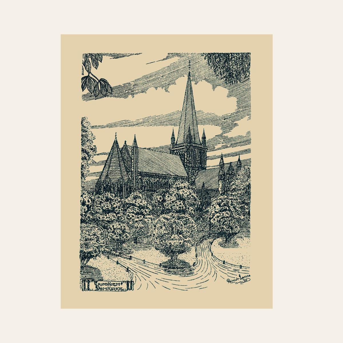 Trondheim Domkirke / Nidaros Cathedral — Unframed Fine Art Paper Print