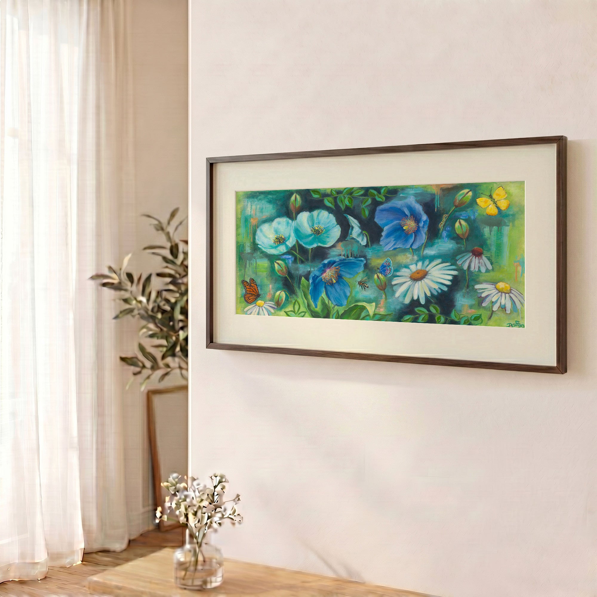 Abuela's Garden — Framed Fine Art Paper Print