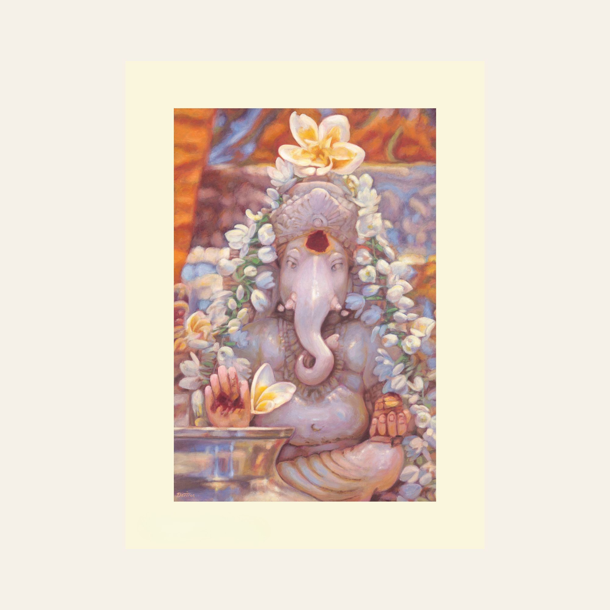 Ganesh in The Mandir — Framed Fine Art Paper Print