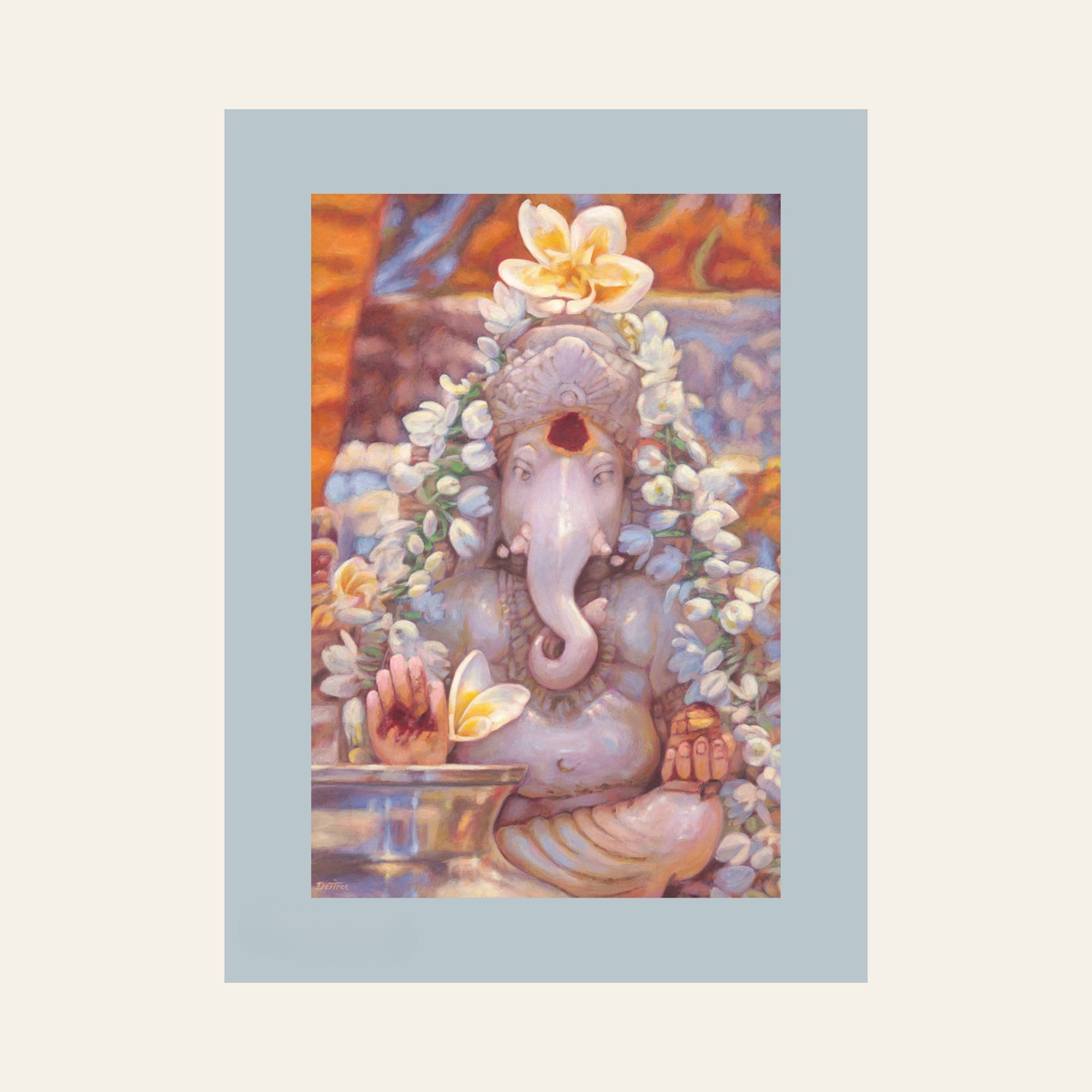 Ganesh in The Mandir — Framed Fine Art Paper Print
