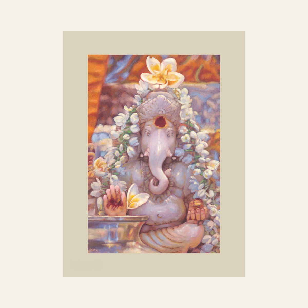 Ganesh in The Mandir — Framed Fine Art Paper Print