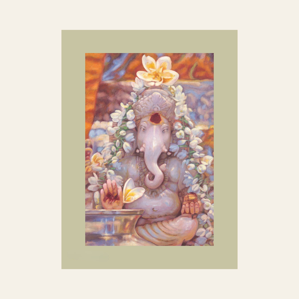 Ganesh in The Mandir — Framed Fine Art Paper Print