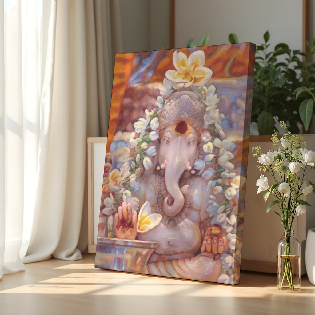 Ganesh in The Mandir — Canvas Print