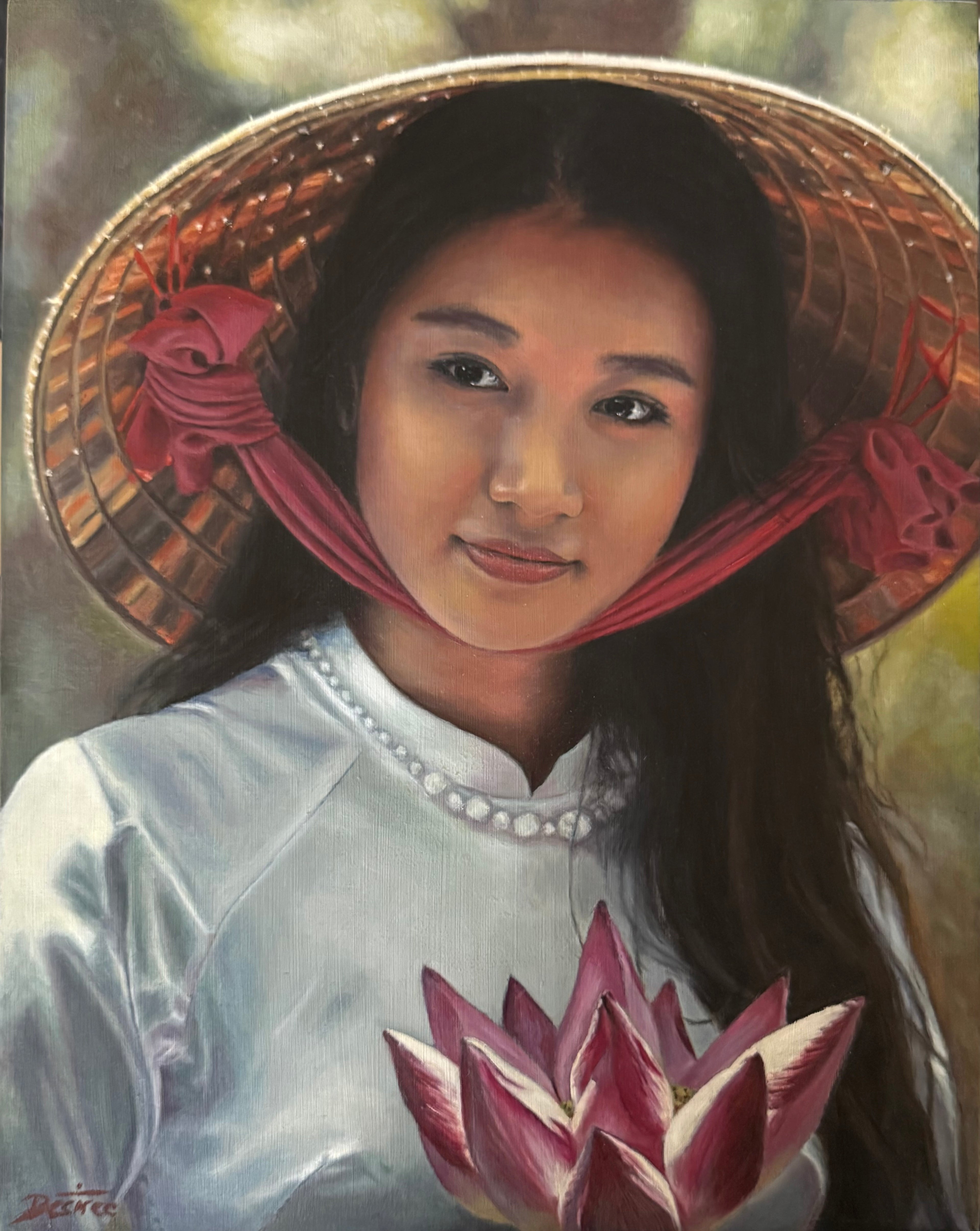 Girl with a Lotus — Canvas Print | Limited Edition of 50