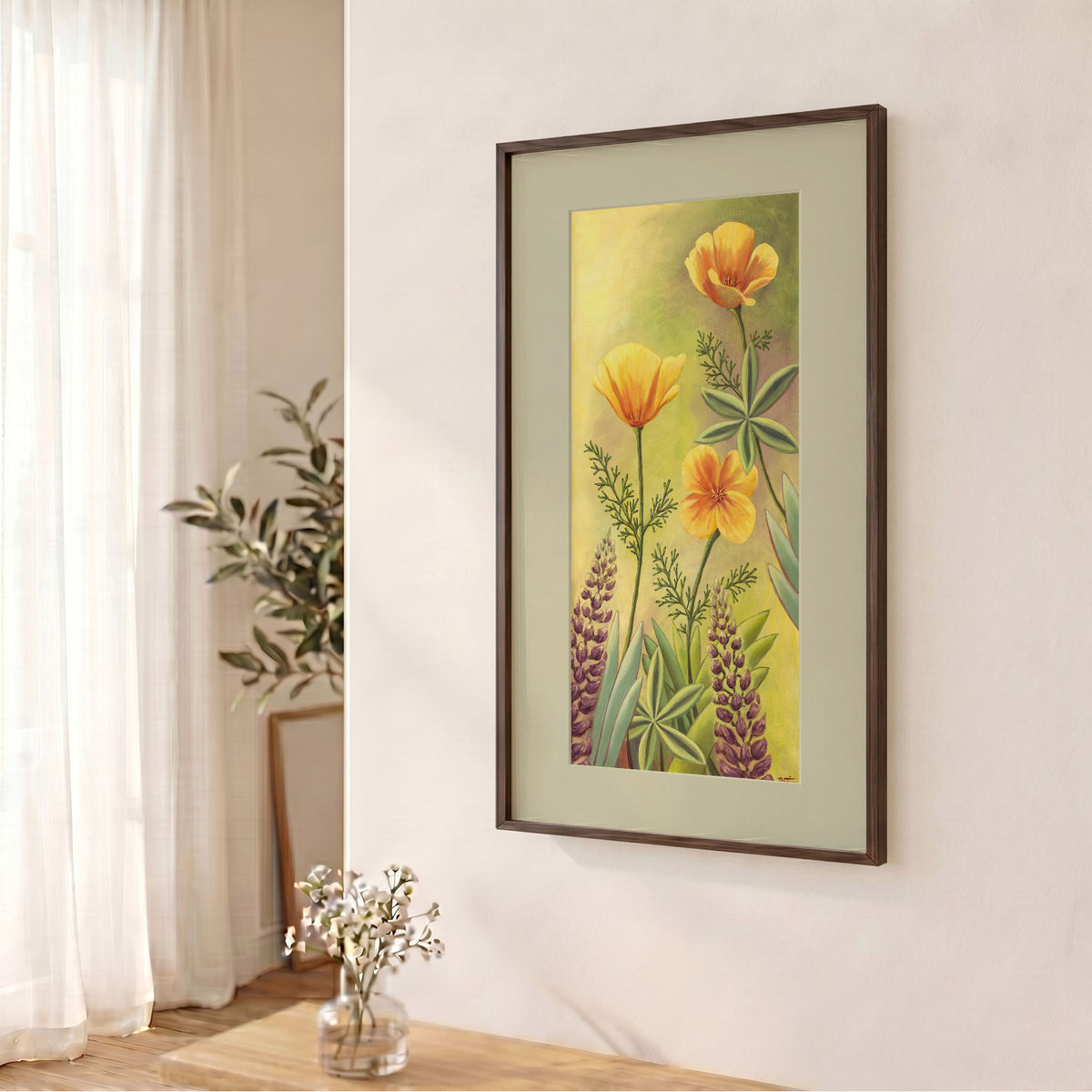 Icons in Fire & Purple — Framed Fine Art Paper Print