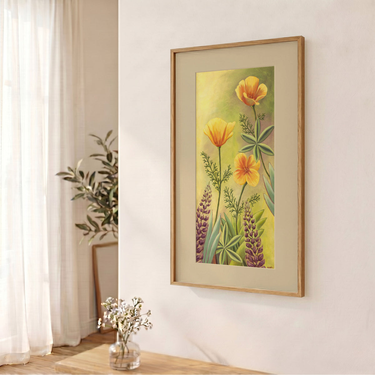 Icons in Fire & Purple — Framed Fine Art Paper Print