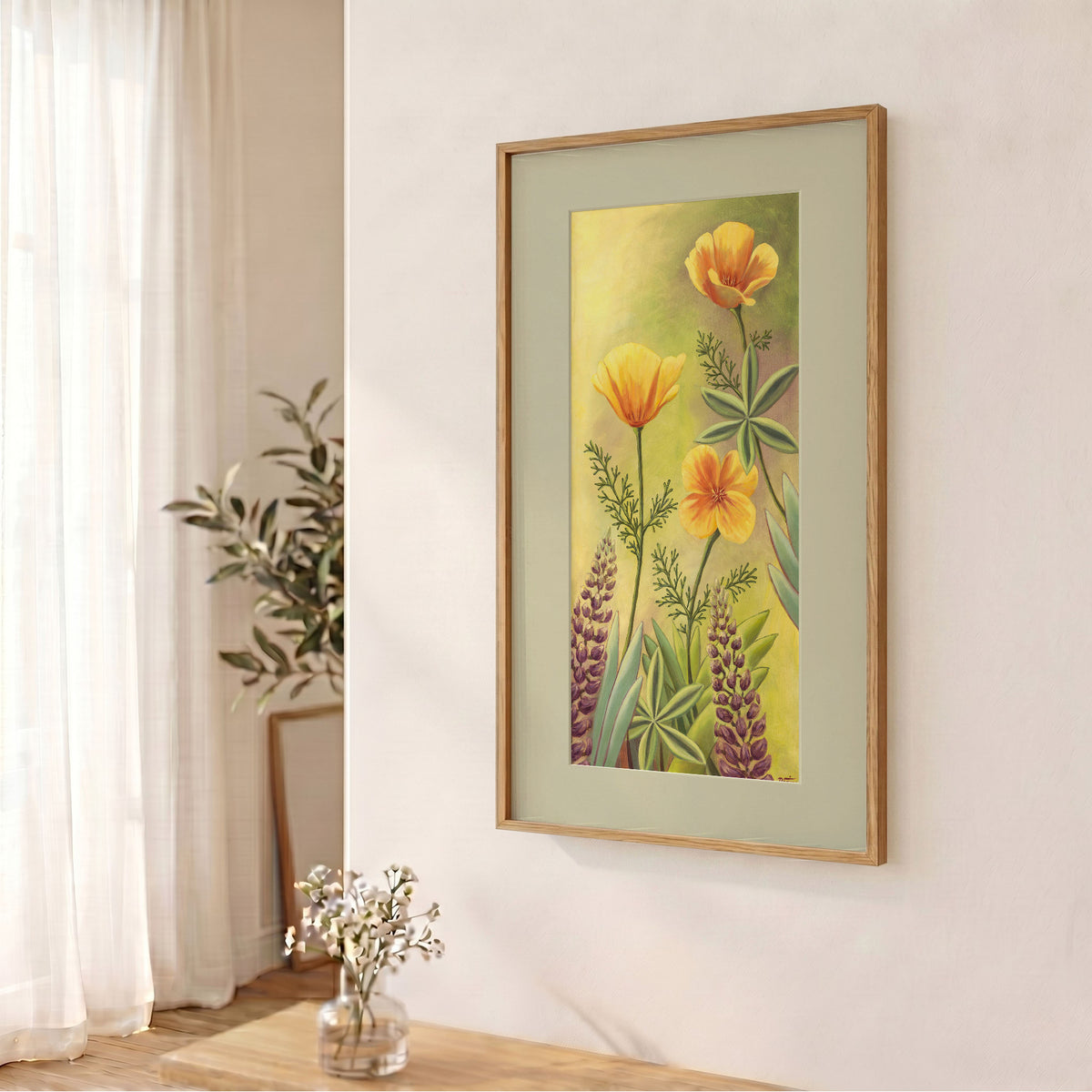 Icons in Fire & Purple — Framed Fine Art Paper Print