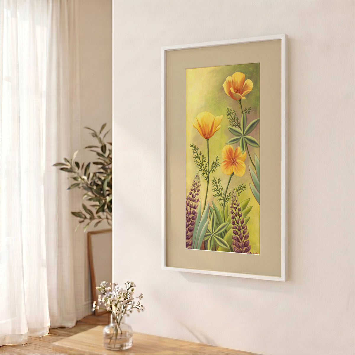 Icons in Fire & Purple — Framed Fine Art Paper Print