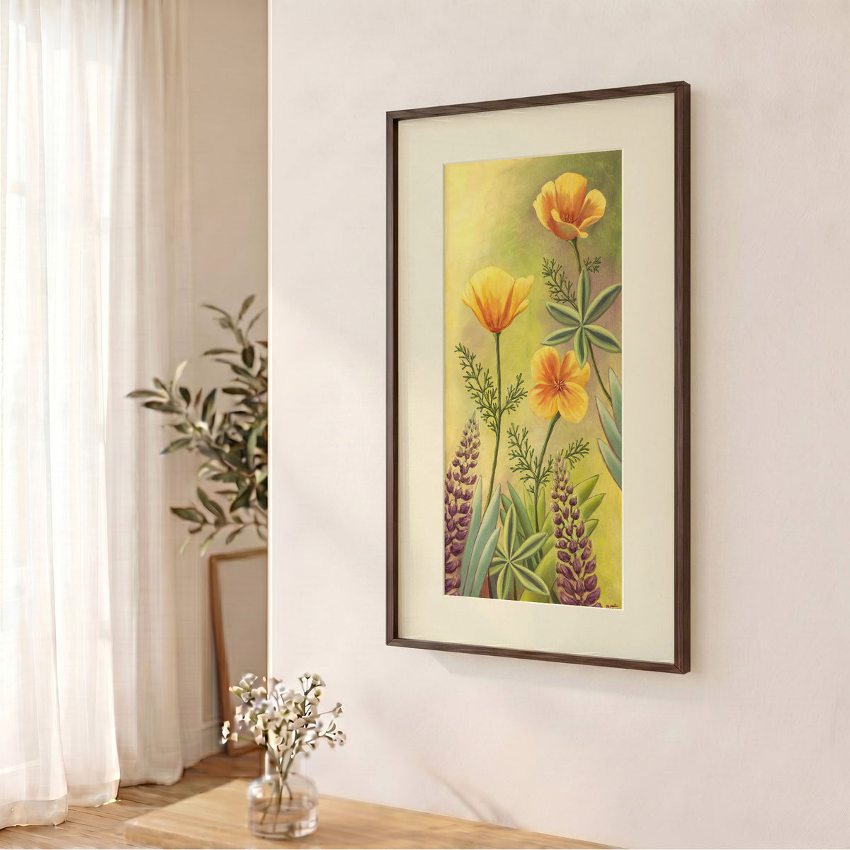 Icons in Fire & Purple — Framed Fine Art Paper Print
