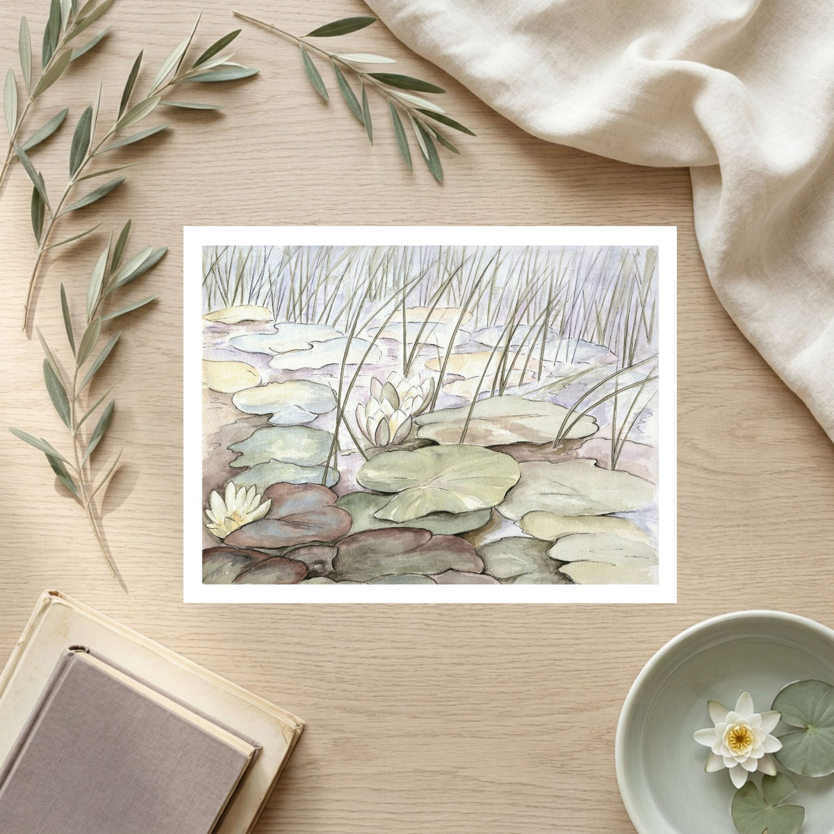 The Lily Pond — Unframed Fine Art Paper Print