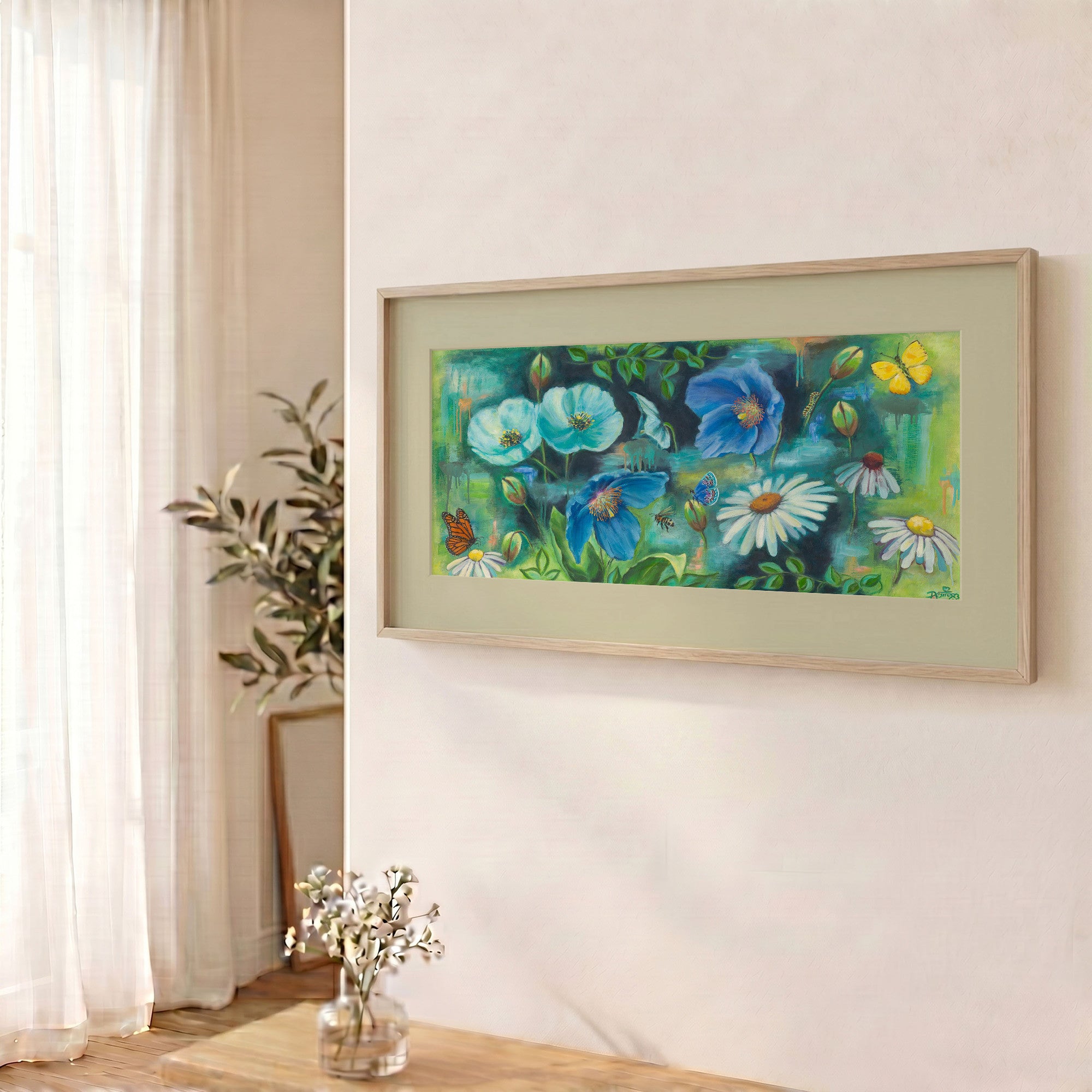 Abuela's Garden — Framed Fine Art Paper Print