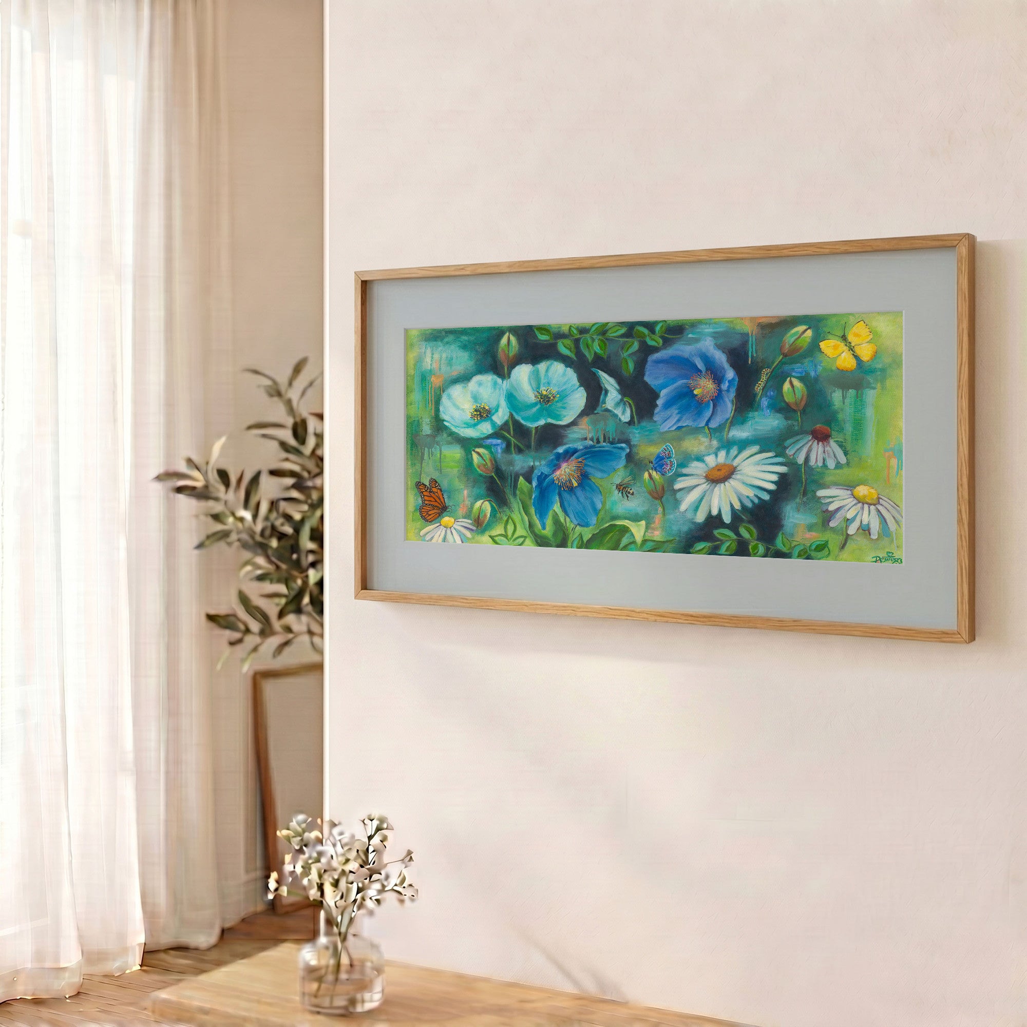 Abuela's Garden — Framed Fine Art Paper Print