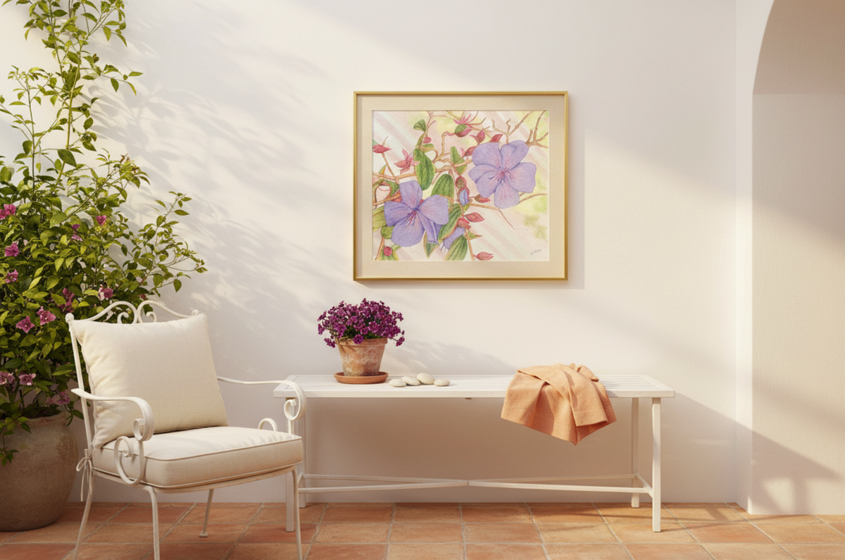 Queen's Wreath — Framed Fine Art Paper Print
