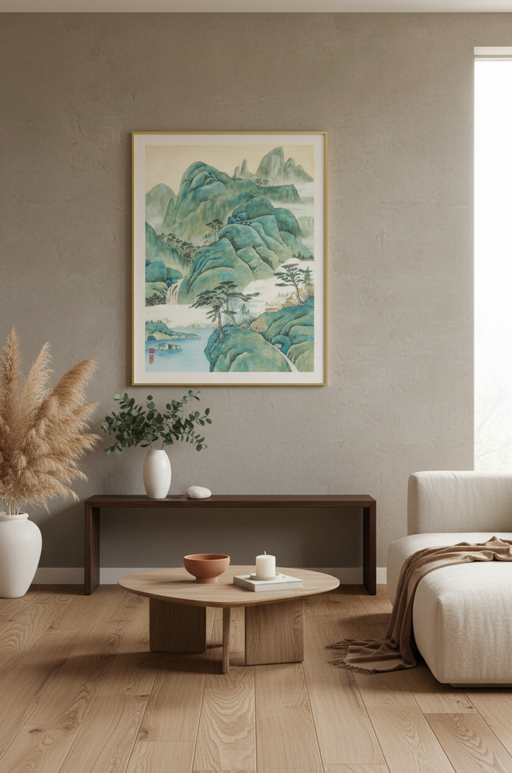 The Empty Mountain — Framed Fine Art Paper Print