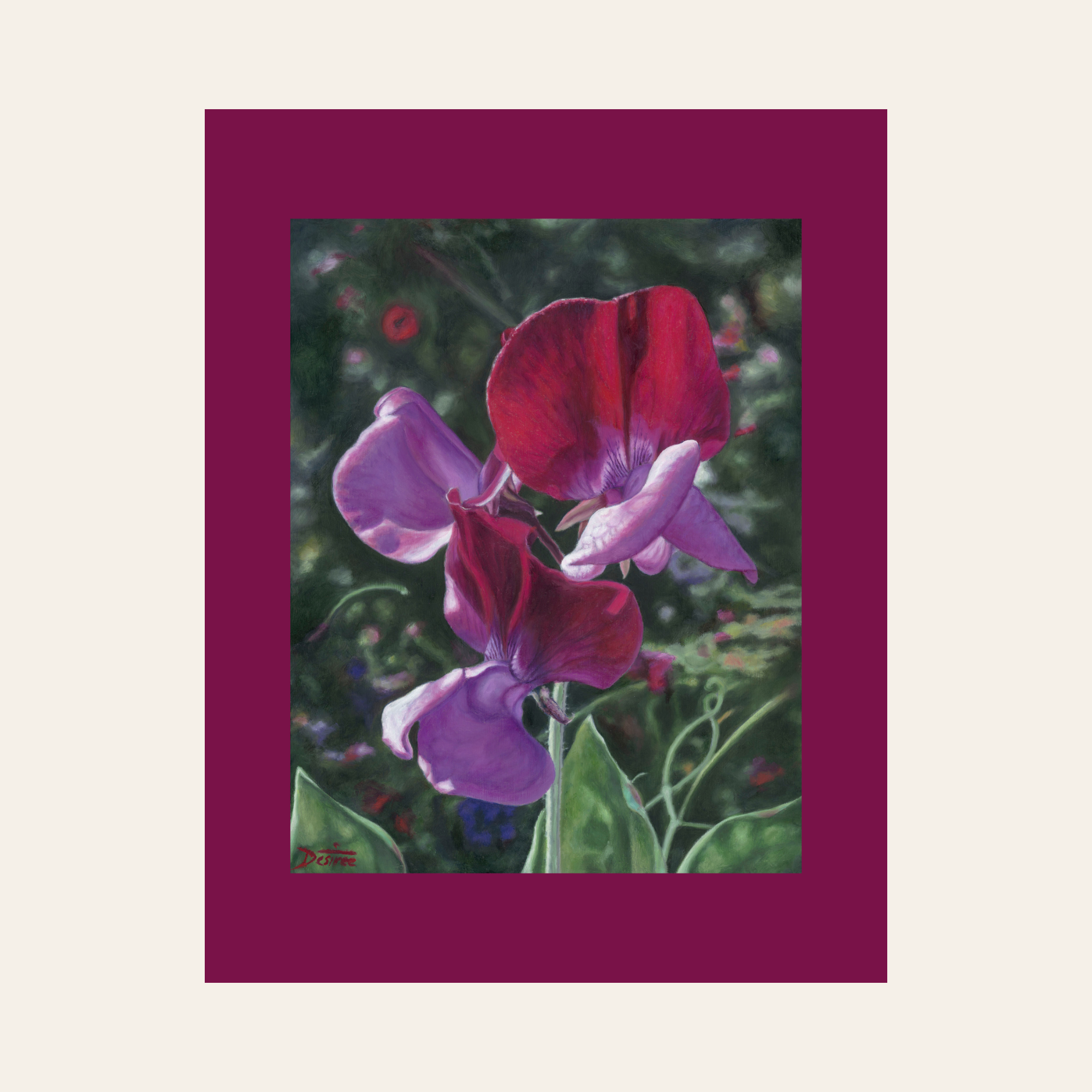 The Sweet Peas — Canvas Print | Limited Edition of 50