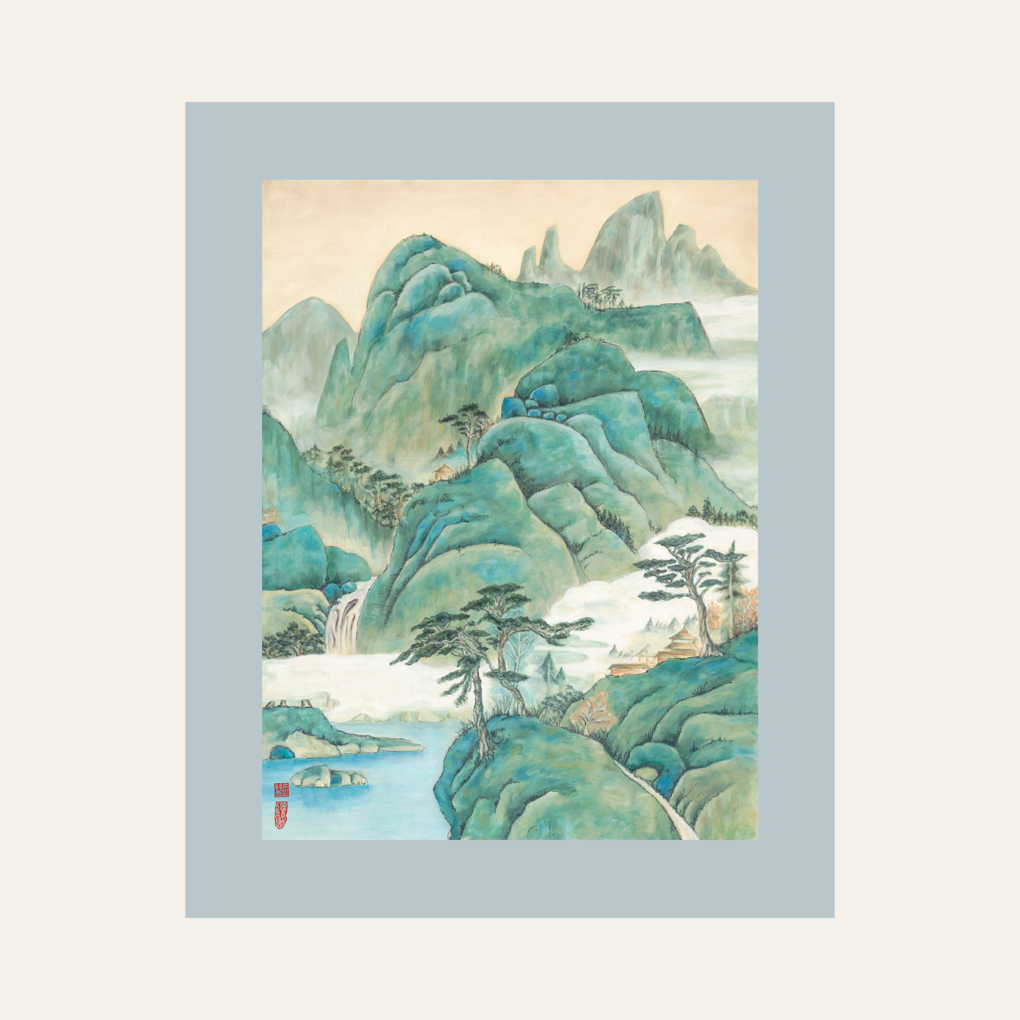The Empty Mountain — Framed Fine Art Paper Print