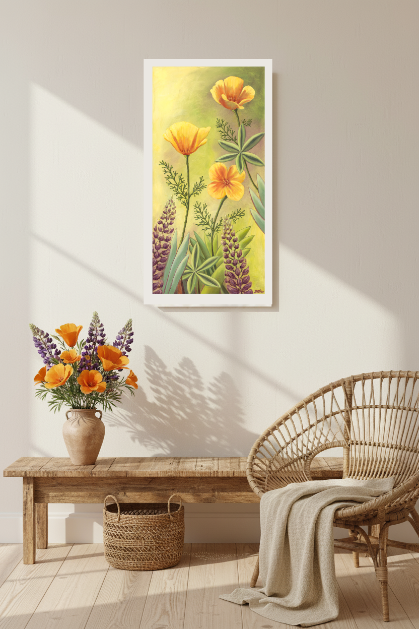 Icons in Fire & Purple — Unframed Fine Art Paper Print