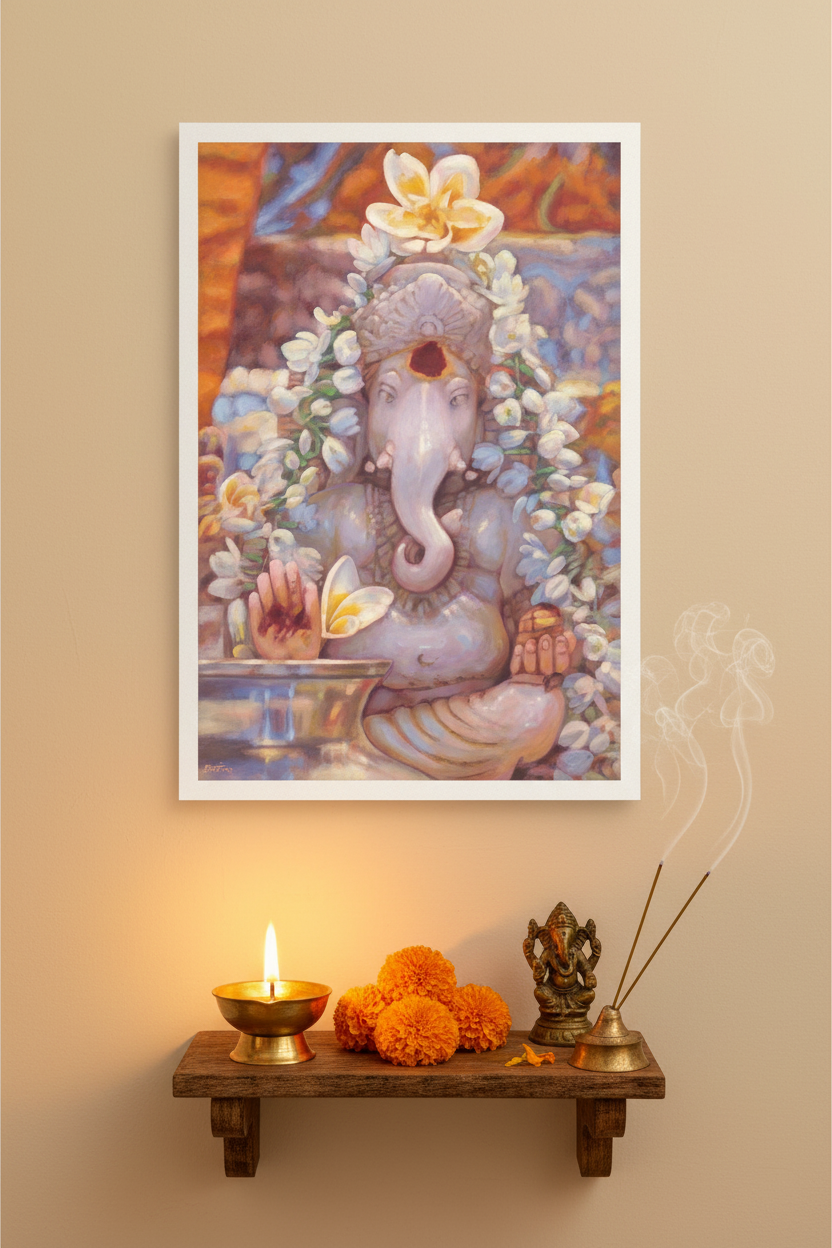 Ganesh — Unframed Paper Print Spiritual Meditation Corner