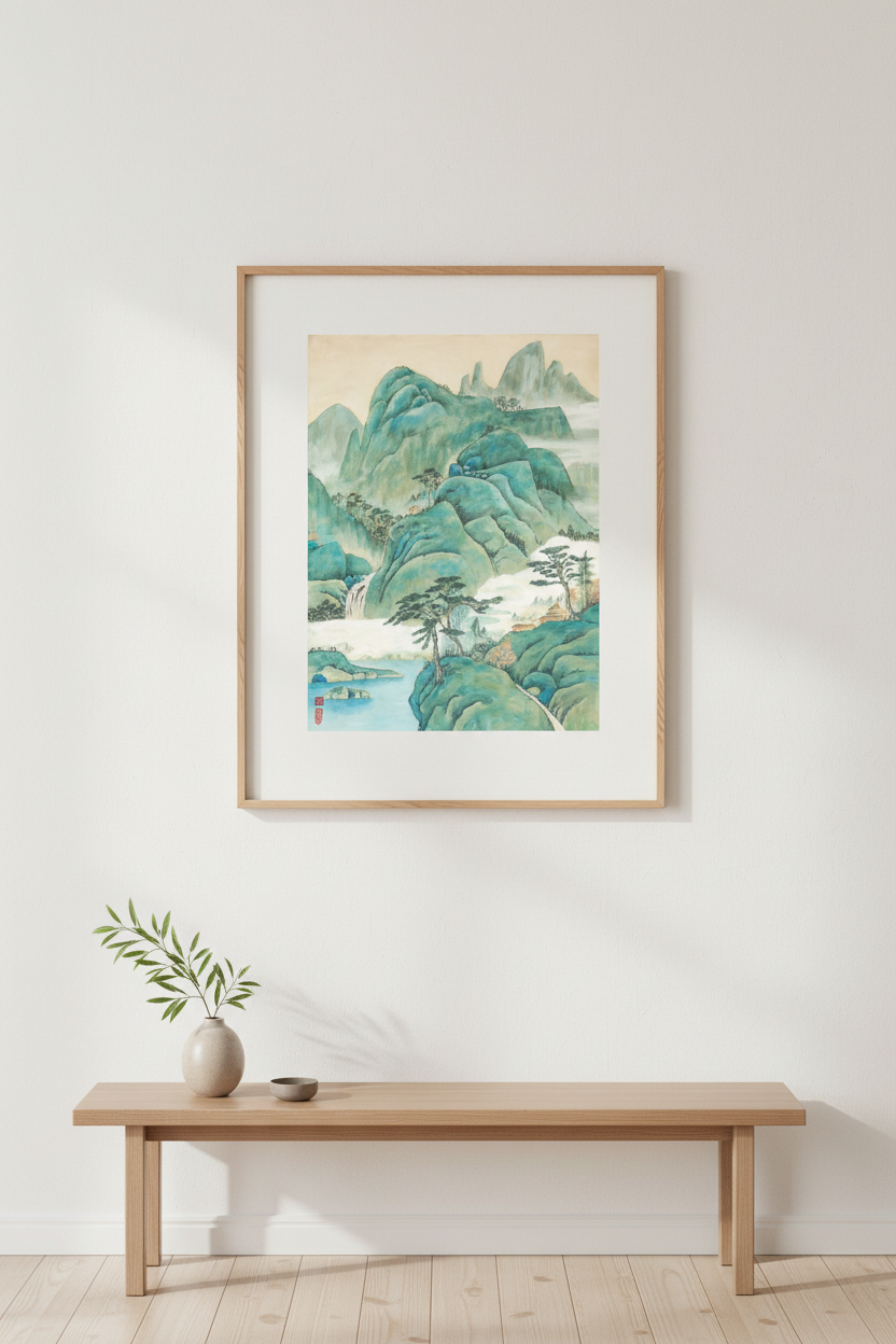 The Zen Landscape — Natural Wood Frame