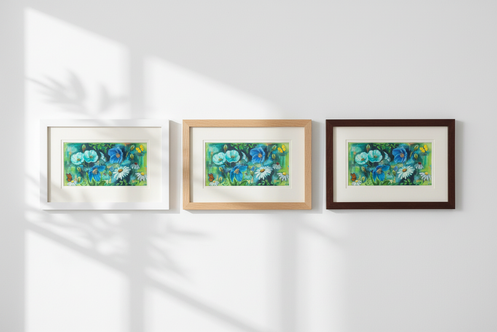 Where the Pollinators Dance — Three Frames Different Heights Straight