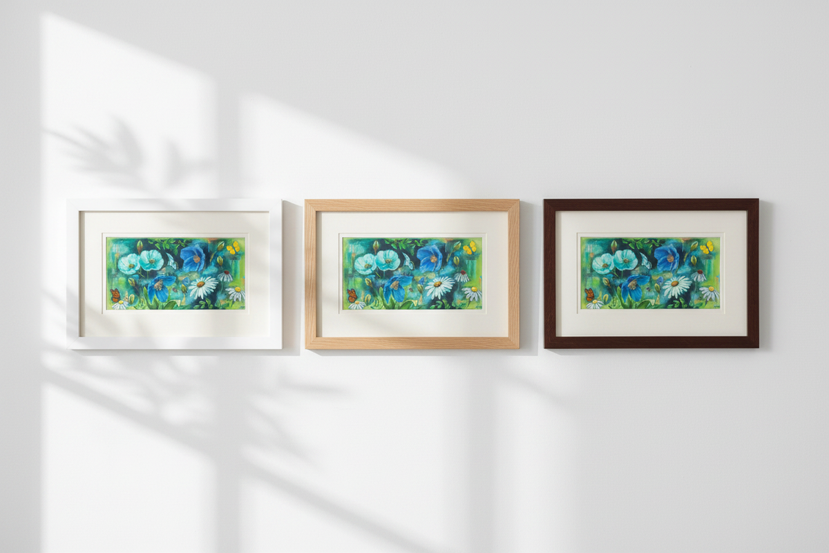 Where the Pollinators Dance — Three Frames Different Heights Straight